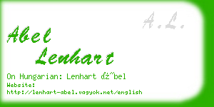 abel lenhart business card